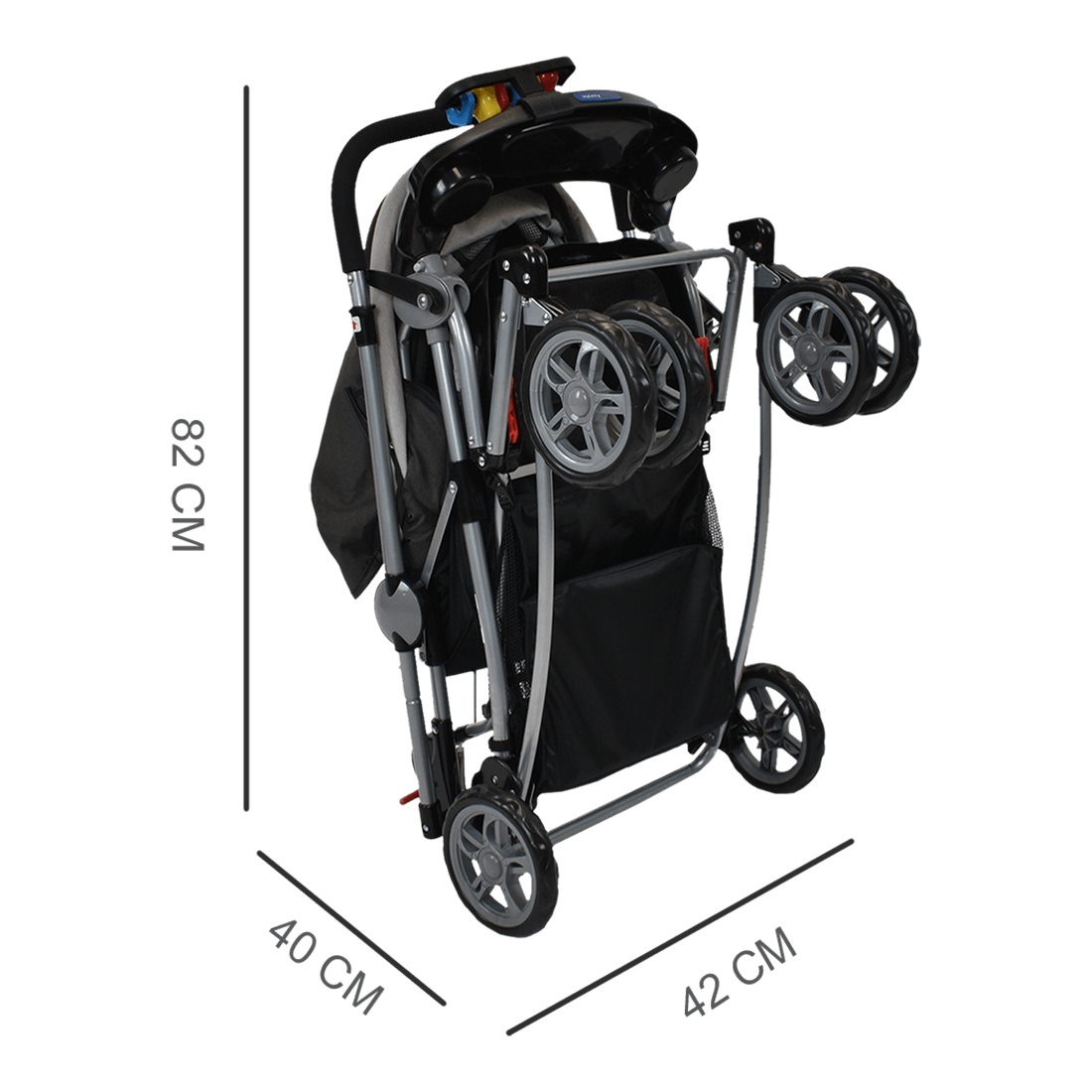 Coche Mecedora para Bebé Reversible Logan Gris - Happy Baby