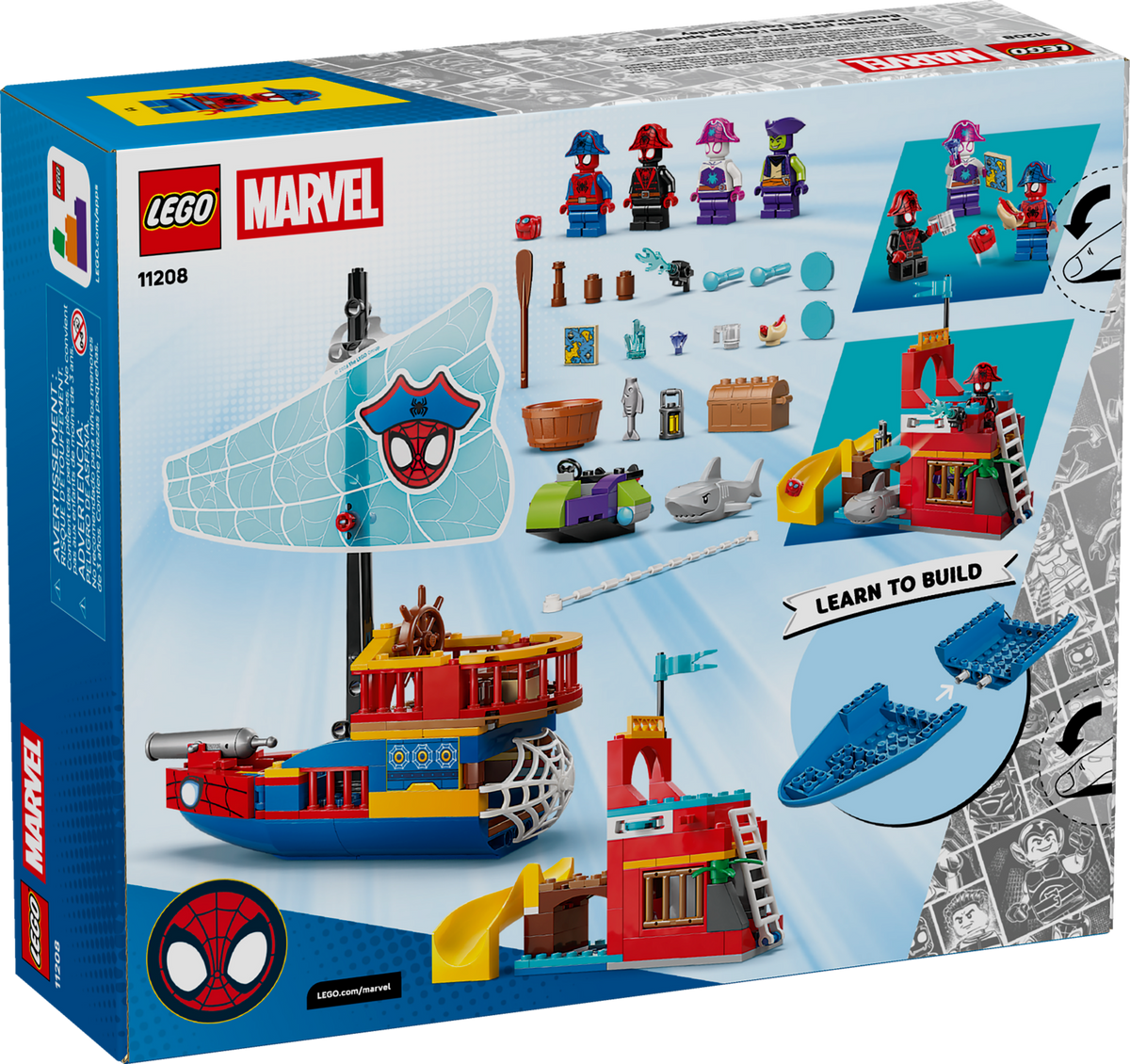LEGO Marvel Spidey Barco Pirata del Equipo Spidey 11208