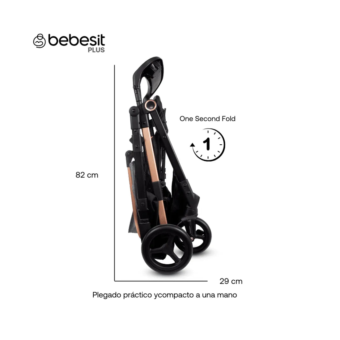 Coche para Bebé Reversible City Gris - Bebesit