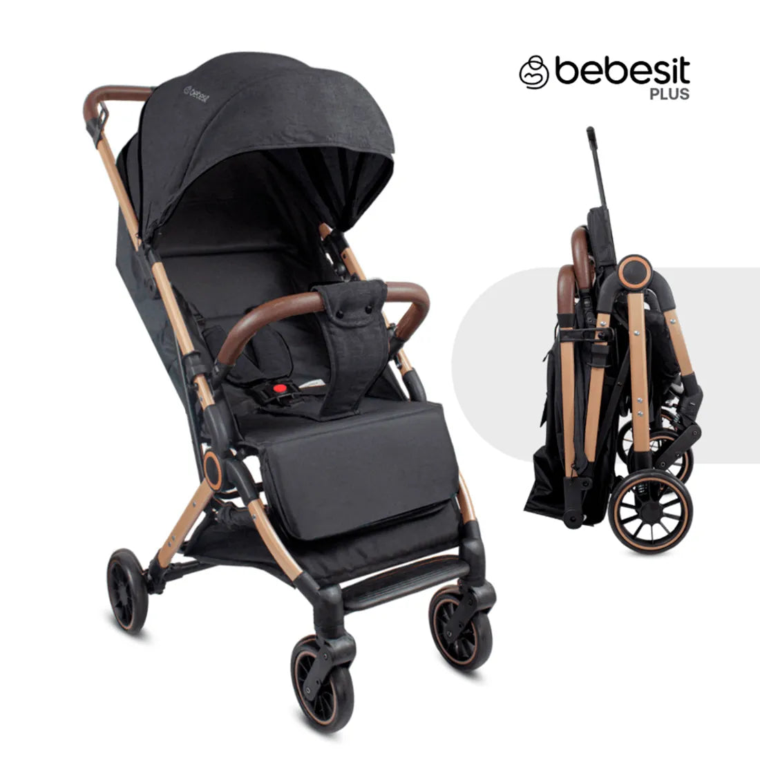 Coche para Bebé Compacto Micro Negro - Bebesit