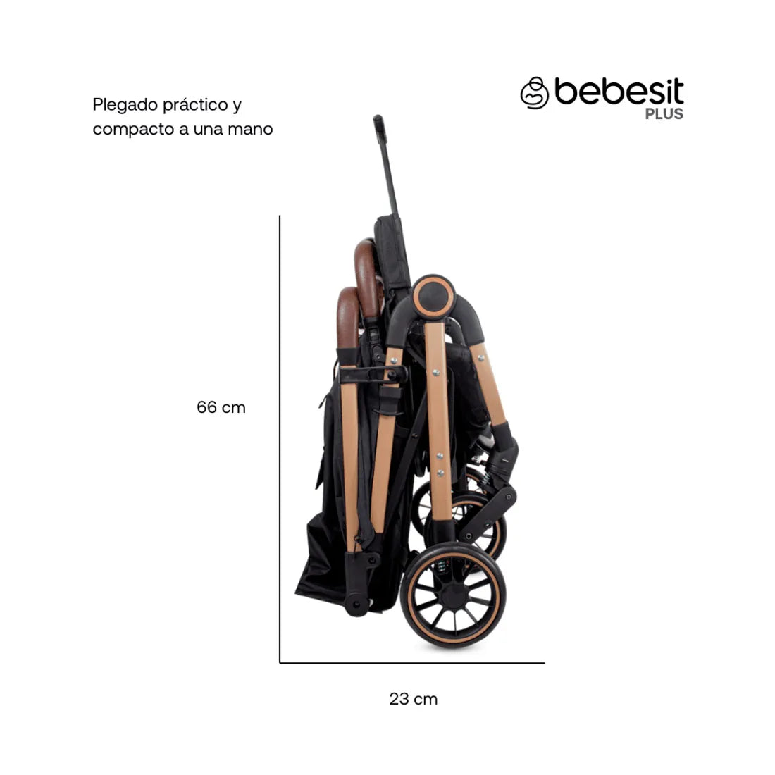 Coche para Bebé Compacto Micro Negro - Bebesit