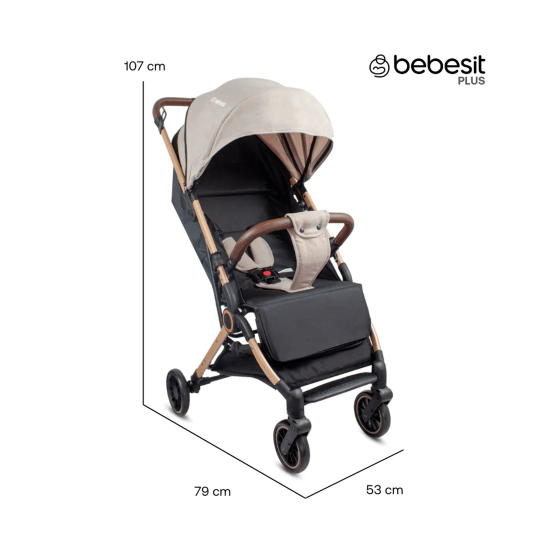 Coche para Bebé Compacto Micro Beige - Bebesit