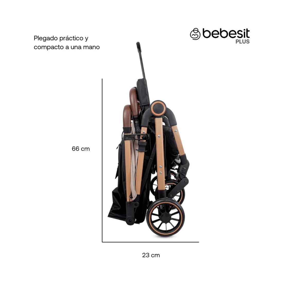 Coche para Bebé Compacto Micro Beige - Bebesit