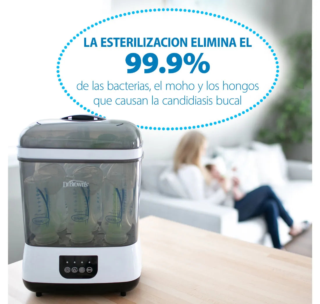 Esterilizador Secador de Accesorios y Teteros 2en1 Gris Dr Brown's