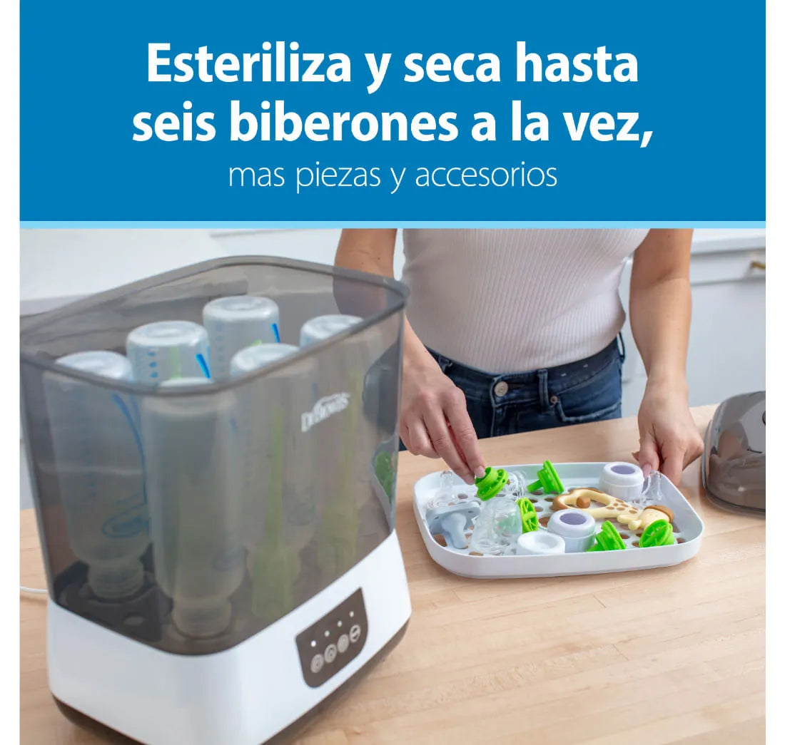 Esterilizador Secador de Accesorios y Teteros 2en1 Gris Dr Brown's
