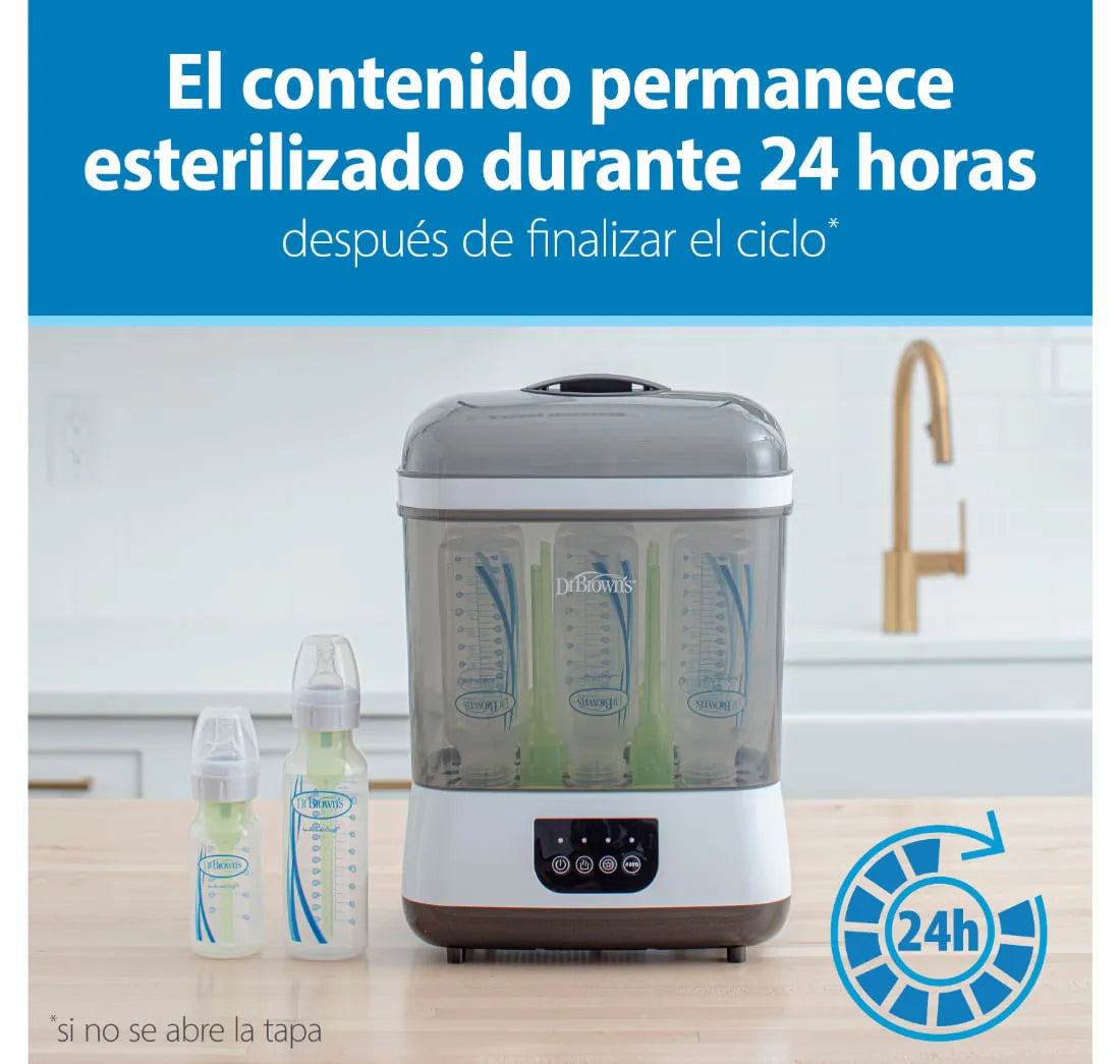 Esterilizador Secador de Accesorios y Teteros 2en1 Gris Dr Brown's