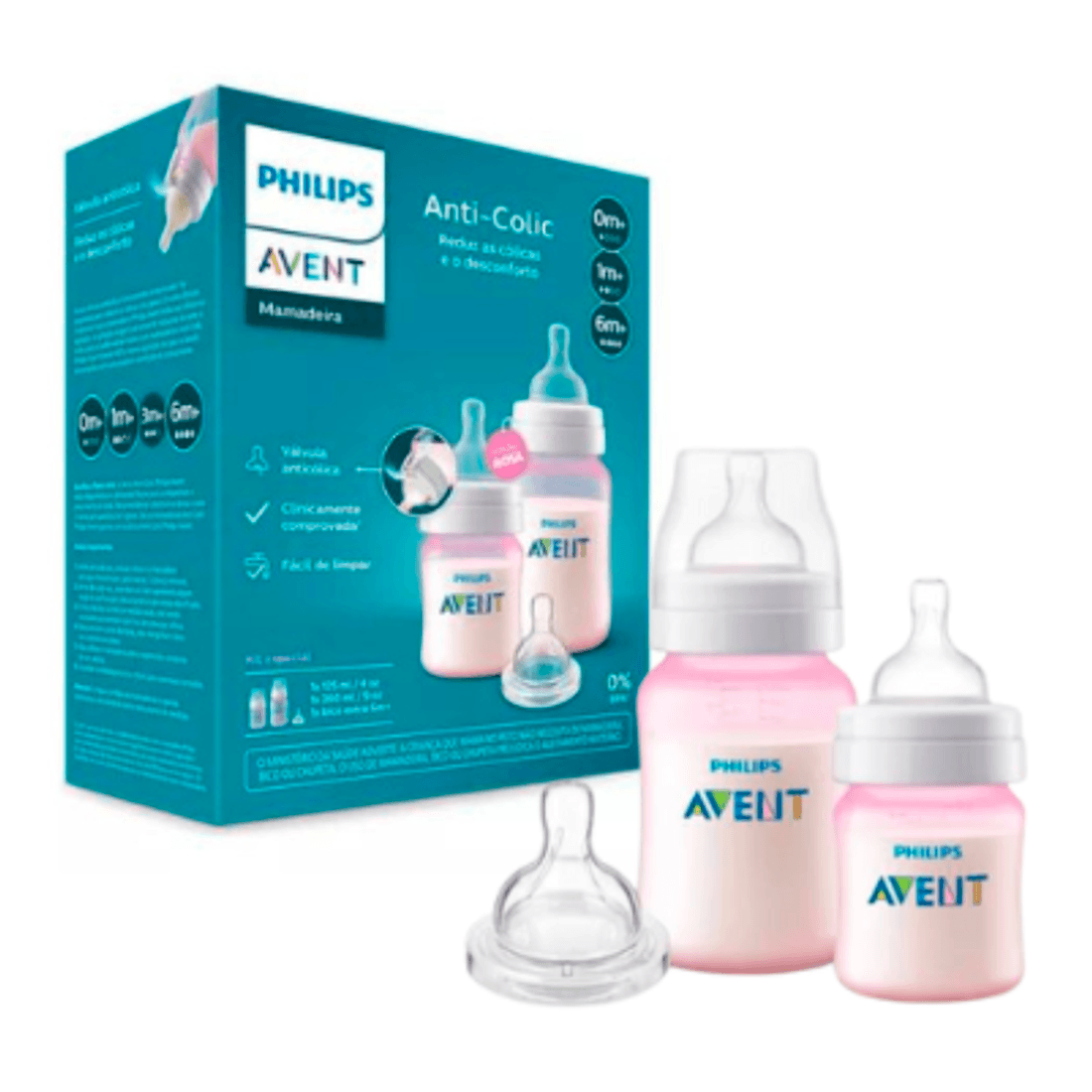 Set Teteros Regalo Anticólicos Rosa - Avent
