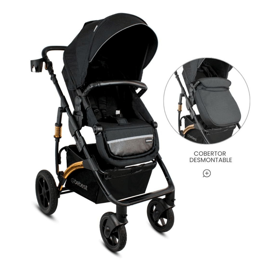 Coche de Bebé Spring Gold Black - Bebesit