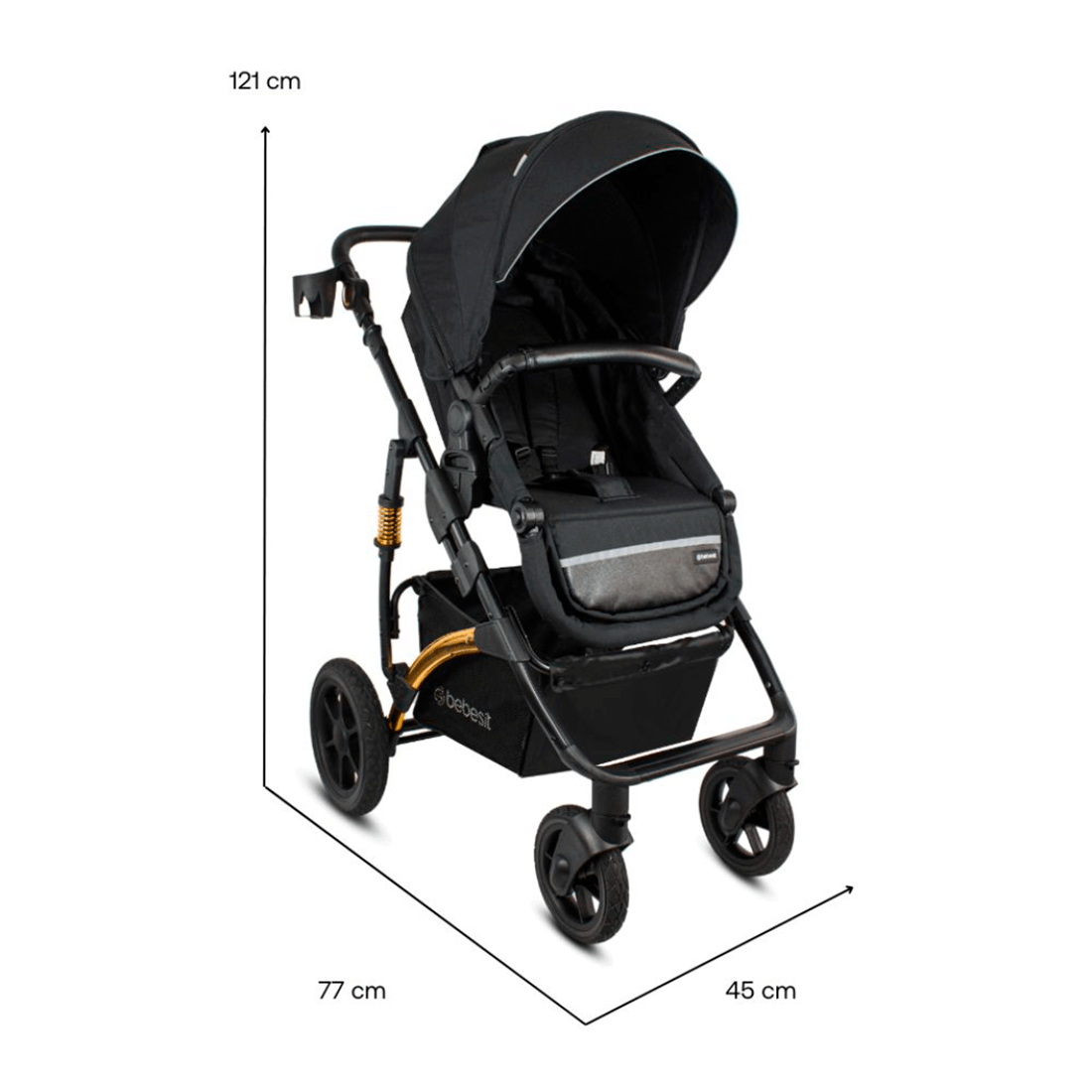 Coche de Bebé Spring Gold Black - Bebesit