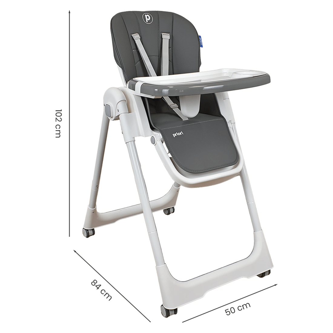 Silla Comedor para Bebé Posiciones Galaxy Gris - Priori