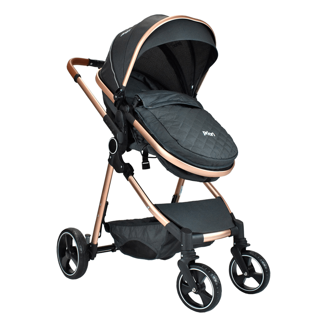 Coche Moisés Compacto para Bebé Mike Gris Claro - Priori