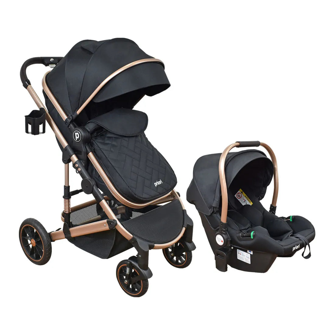 Coche para Bebé Travel System Moisés Cris Negro - Priori