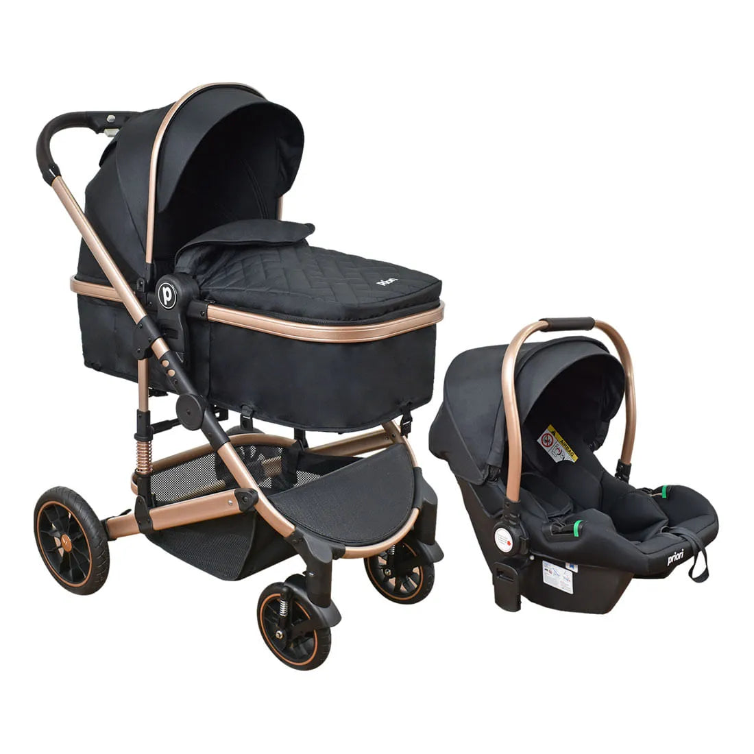 Coche para Bebé Travel System Moisés Cris Negro - Priori