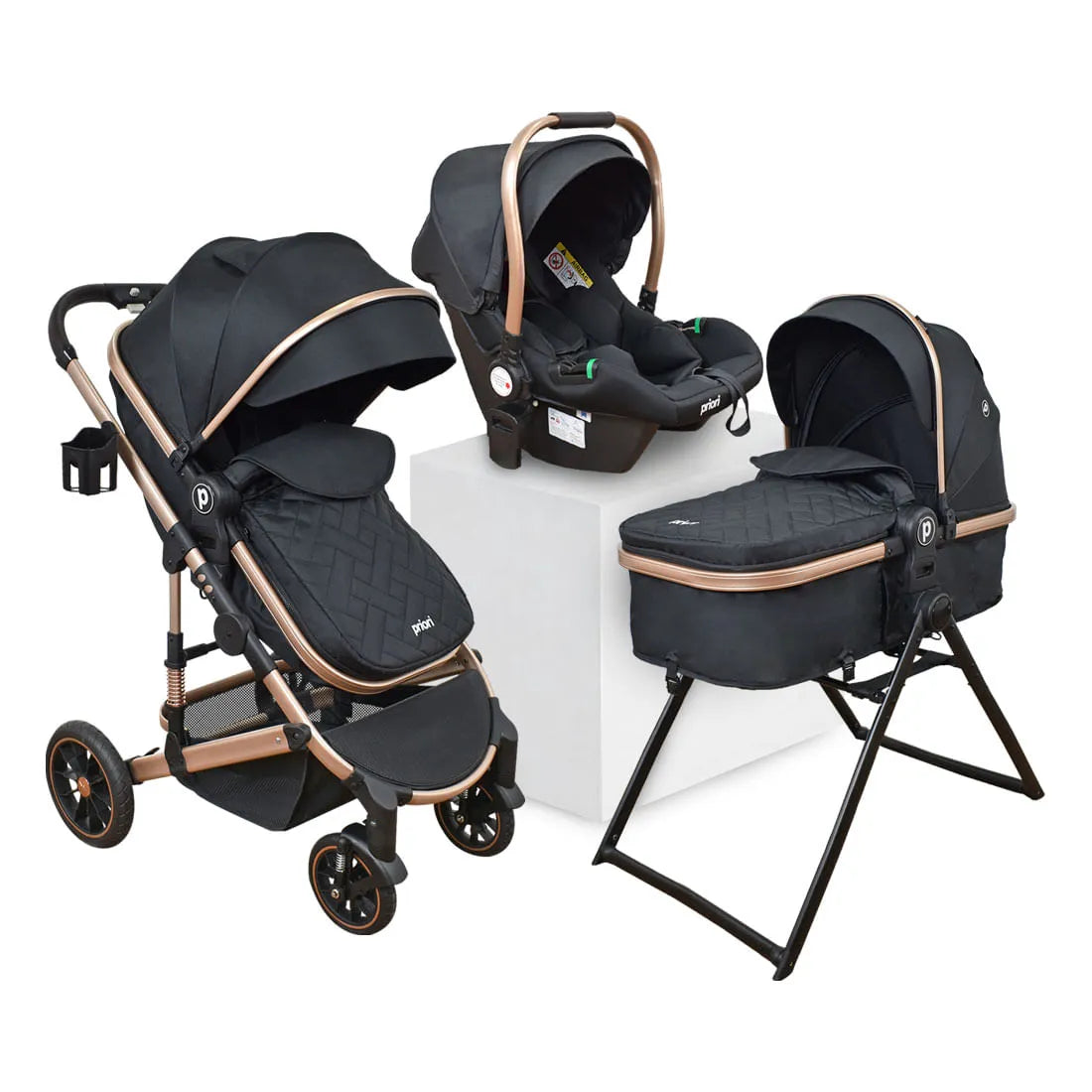 Coche para Bebé Travel System Moisés Cris Negro - Priori
