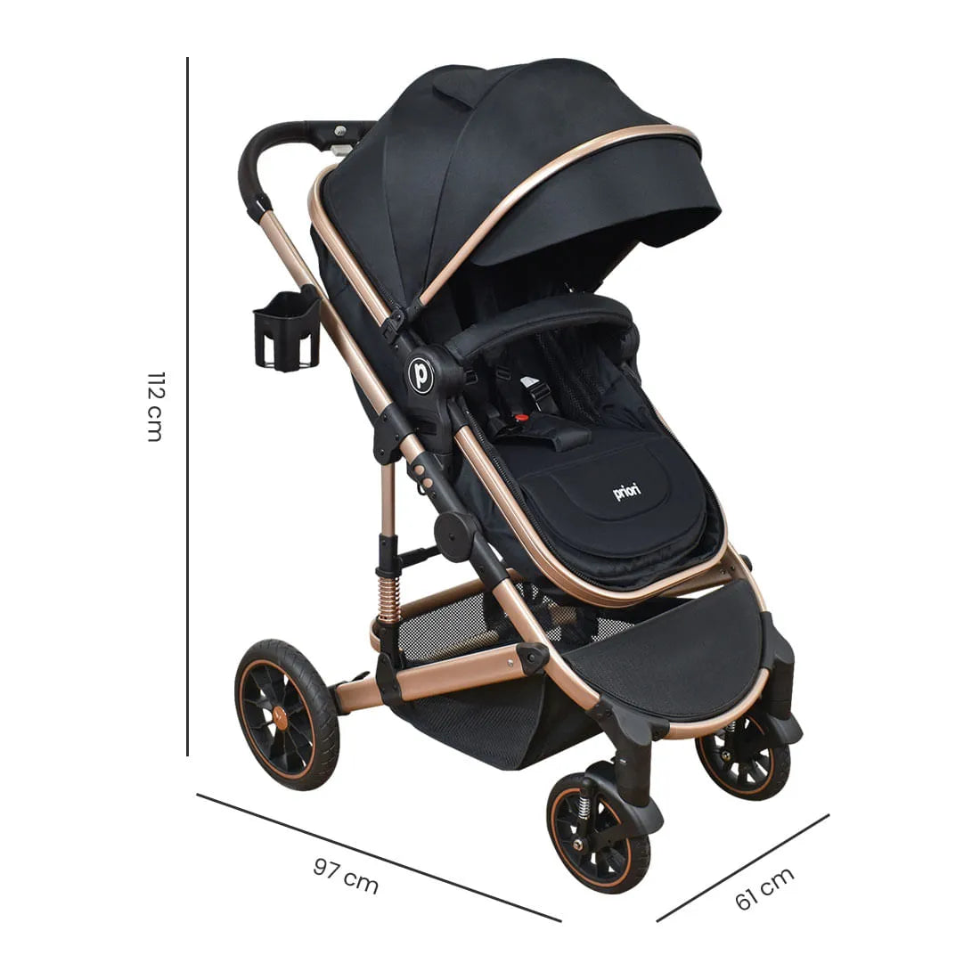 Coche para Bebé Travel System Moisés Cris Negro - Priori
