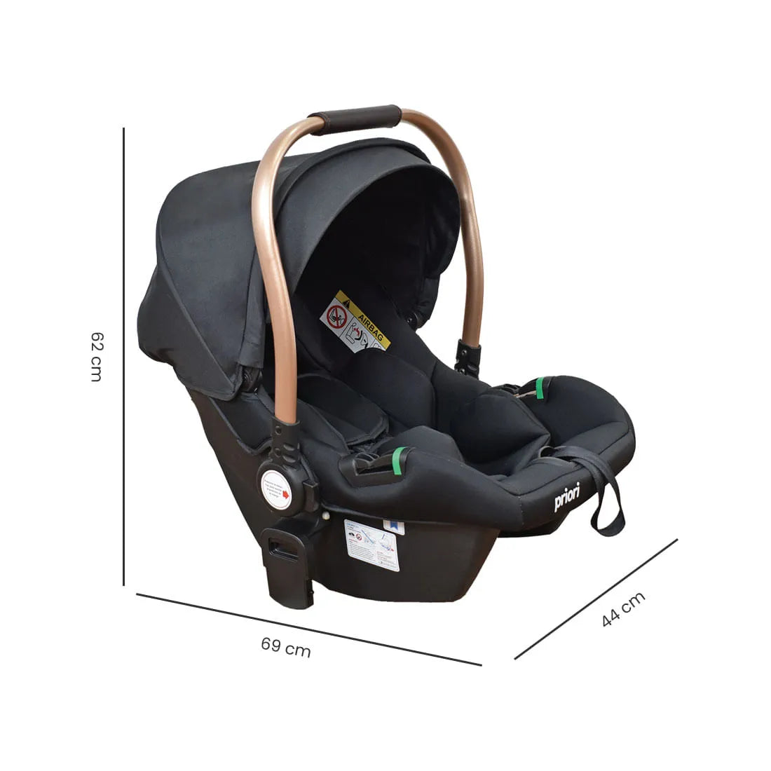 Coche para Bebé Travel System Moisés Cris Negro - Priori