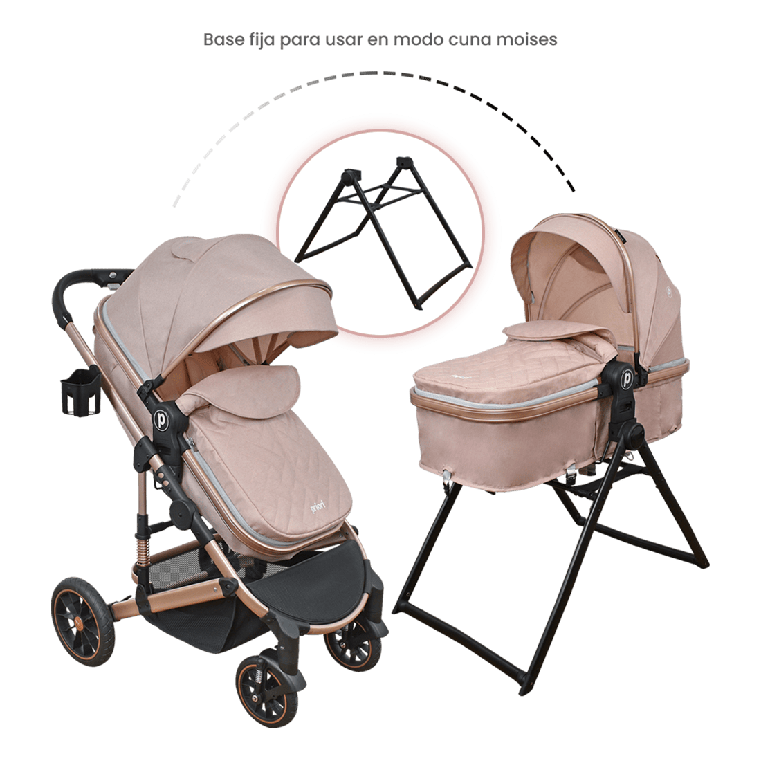 Coche para Bebé Travel System Moisés Cris Negro - Priori