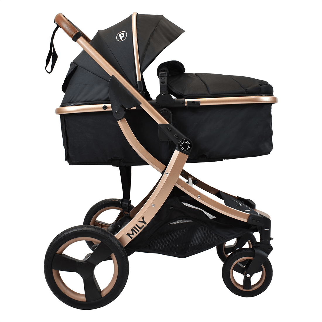 Coche Moisés para Bebé Compacto Mily Negro - Priori