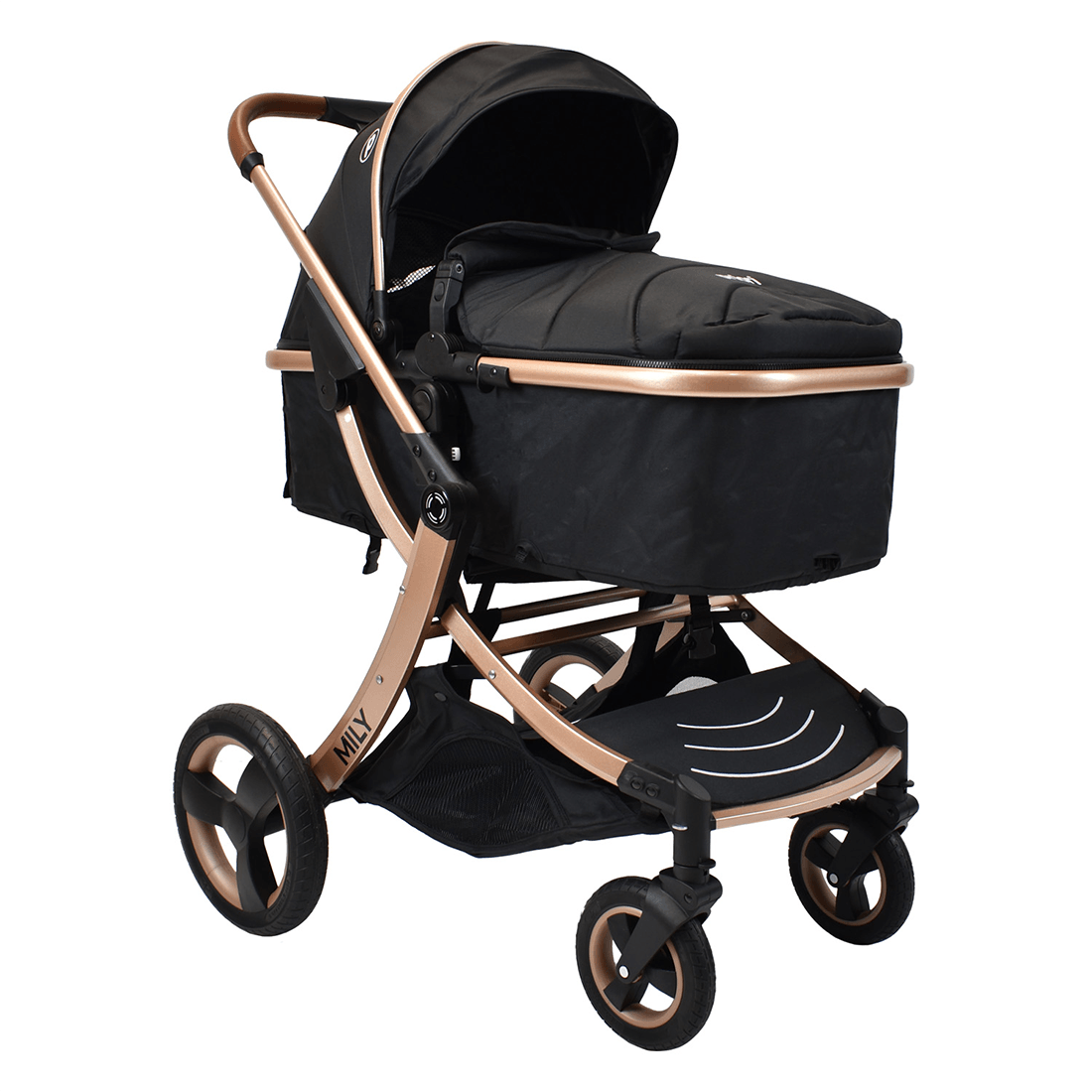 Coche Moisés para Bebé Compacto Mily Negro - Priori