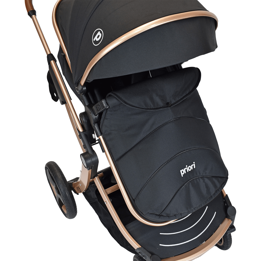 Coche Moisés para Bebé Compacto Mily Negro - Priori
