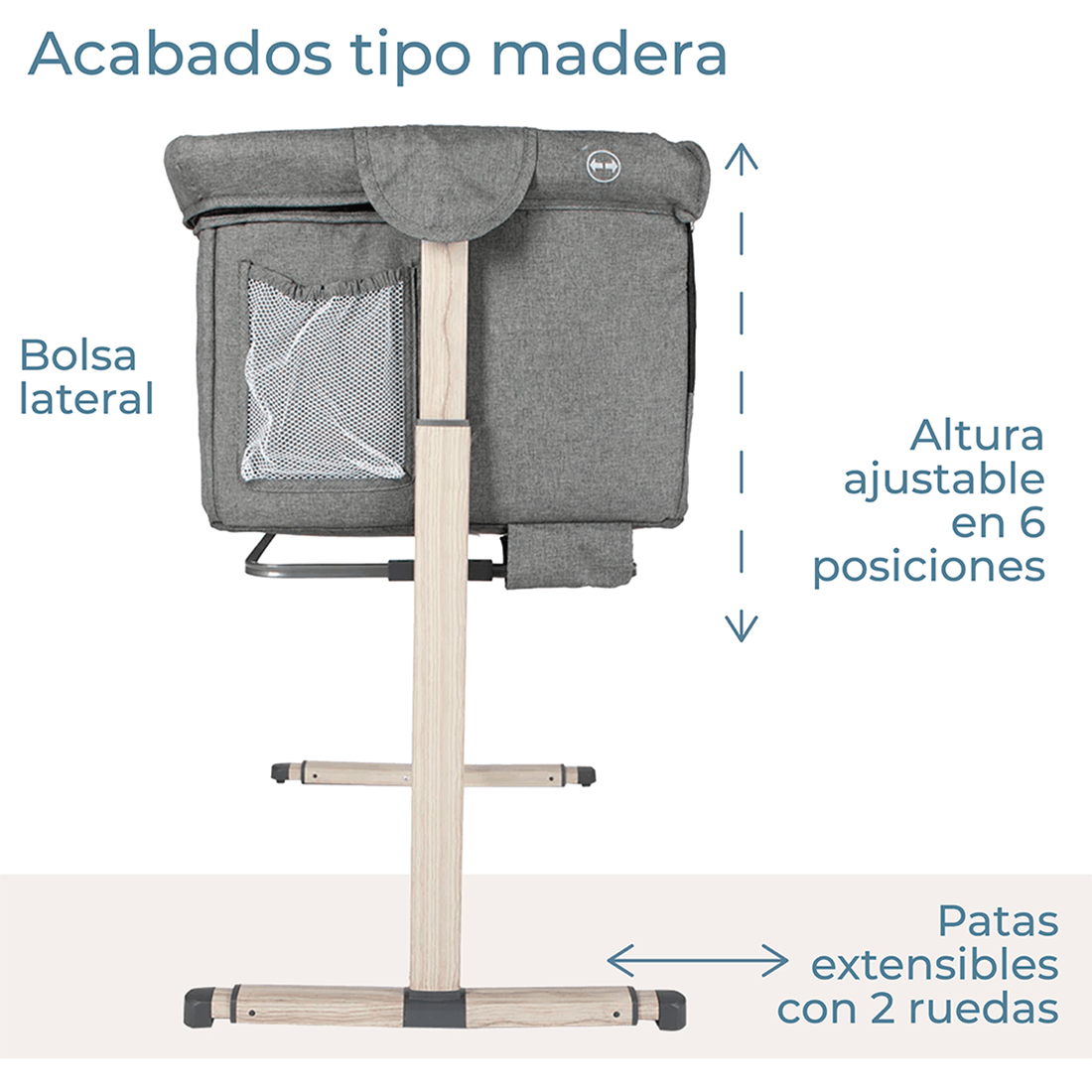Corral Cuna Better Together Gris Oscuro - Infanti