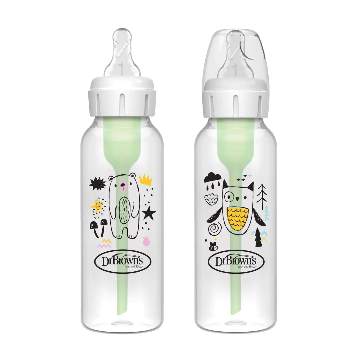 Set X2 Teteros Dr Browns Estandar 8oz Buho Oso