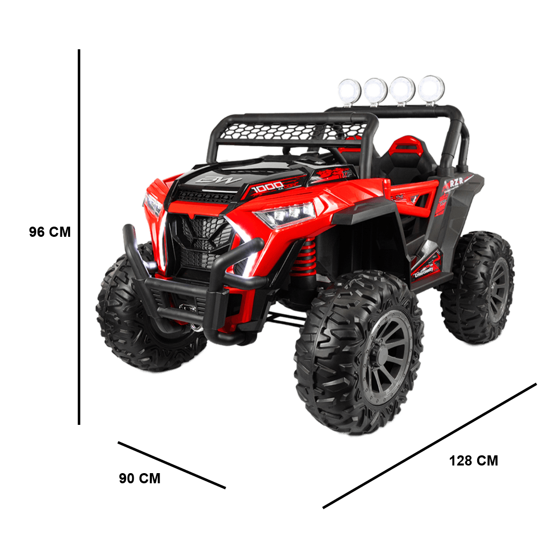 Carro Montable Eléctrico Todoterreno Atomic Rojo 12V - Prinsel