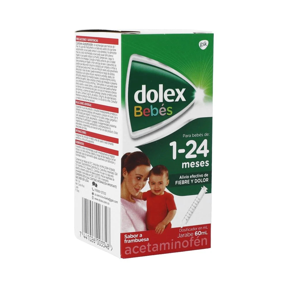 Dolex Bebés 1-24 Meses Jarabe Sabor Frambuesa Frasco X60mL