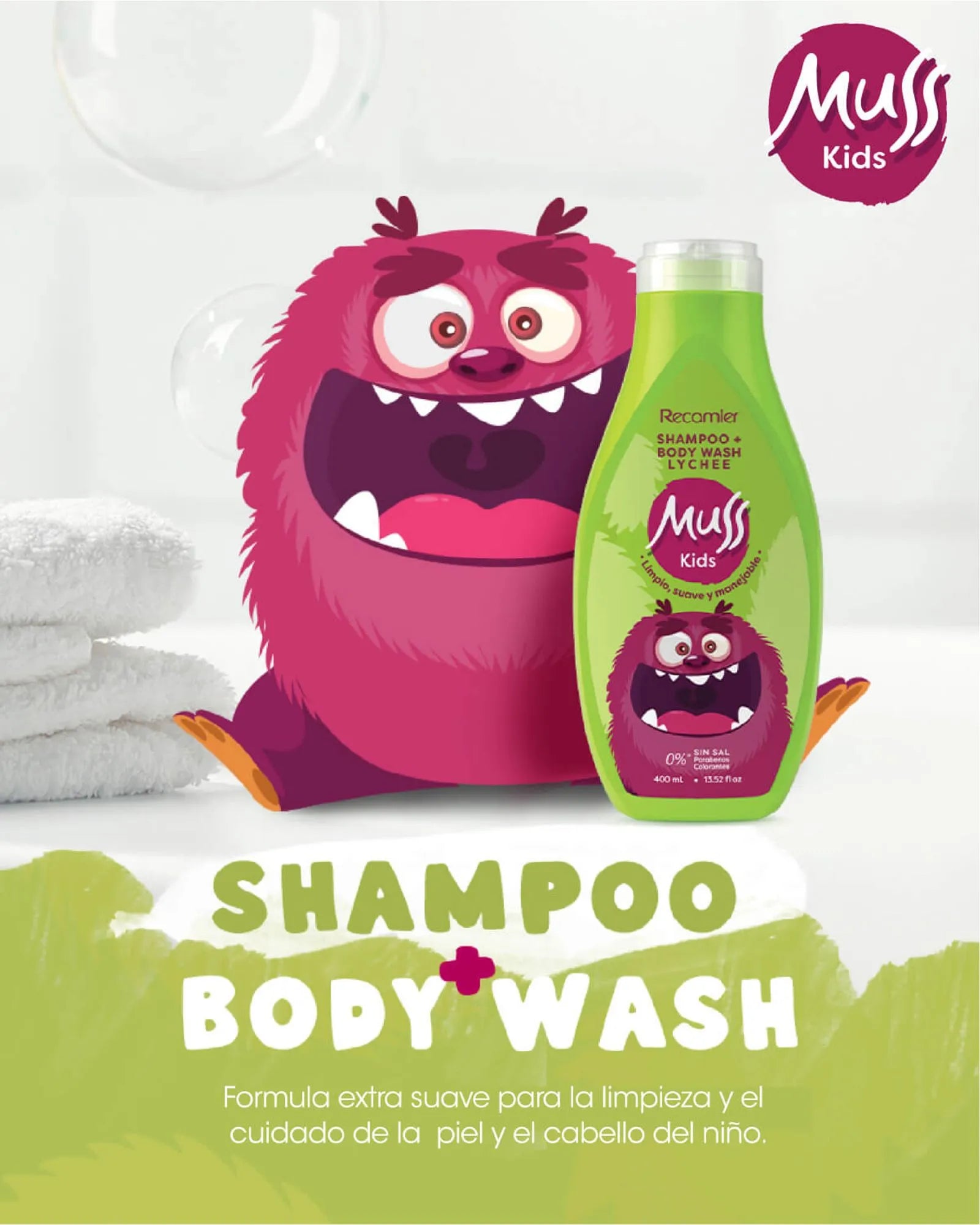 Shampoo + Bodywash Lyche Muss Kids 400 mL