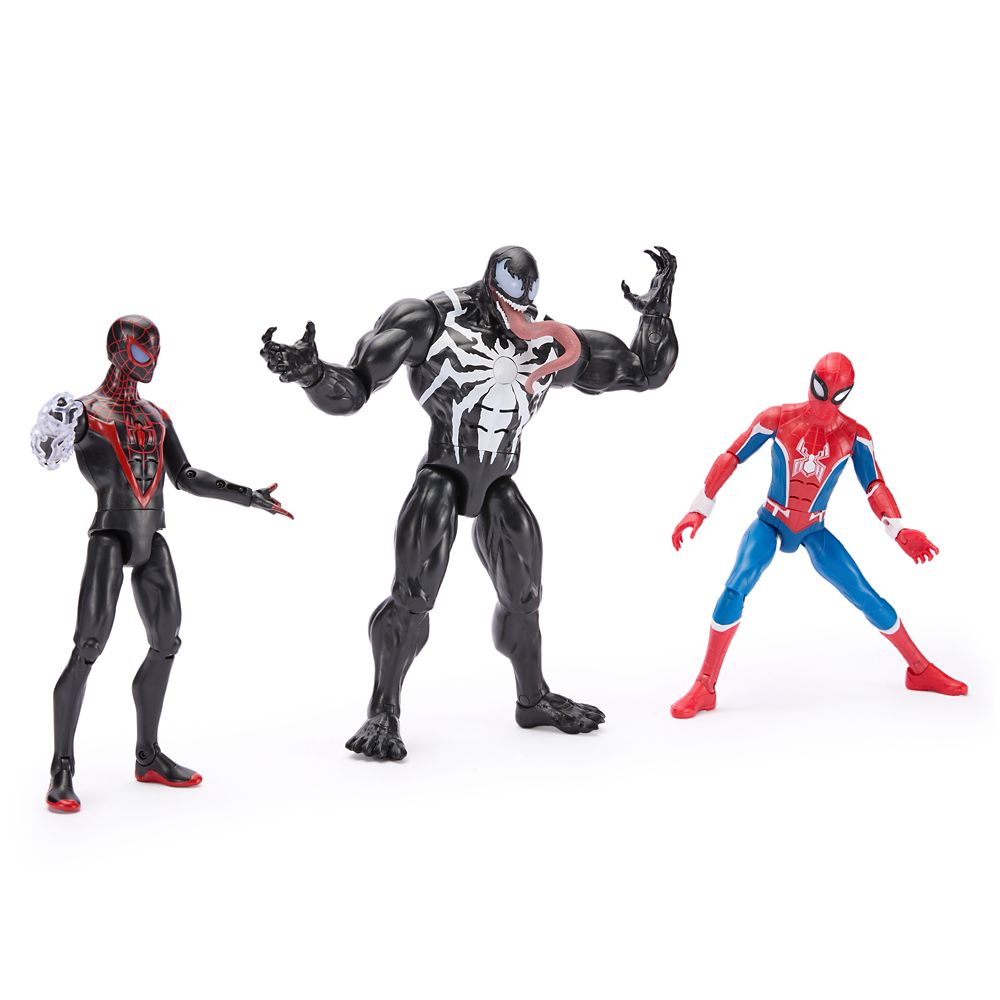 Set de Figuras de Acción Parlantes de Spider-Man, Venom y Miles Morales – Marvel Power Icons