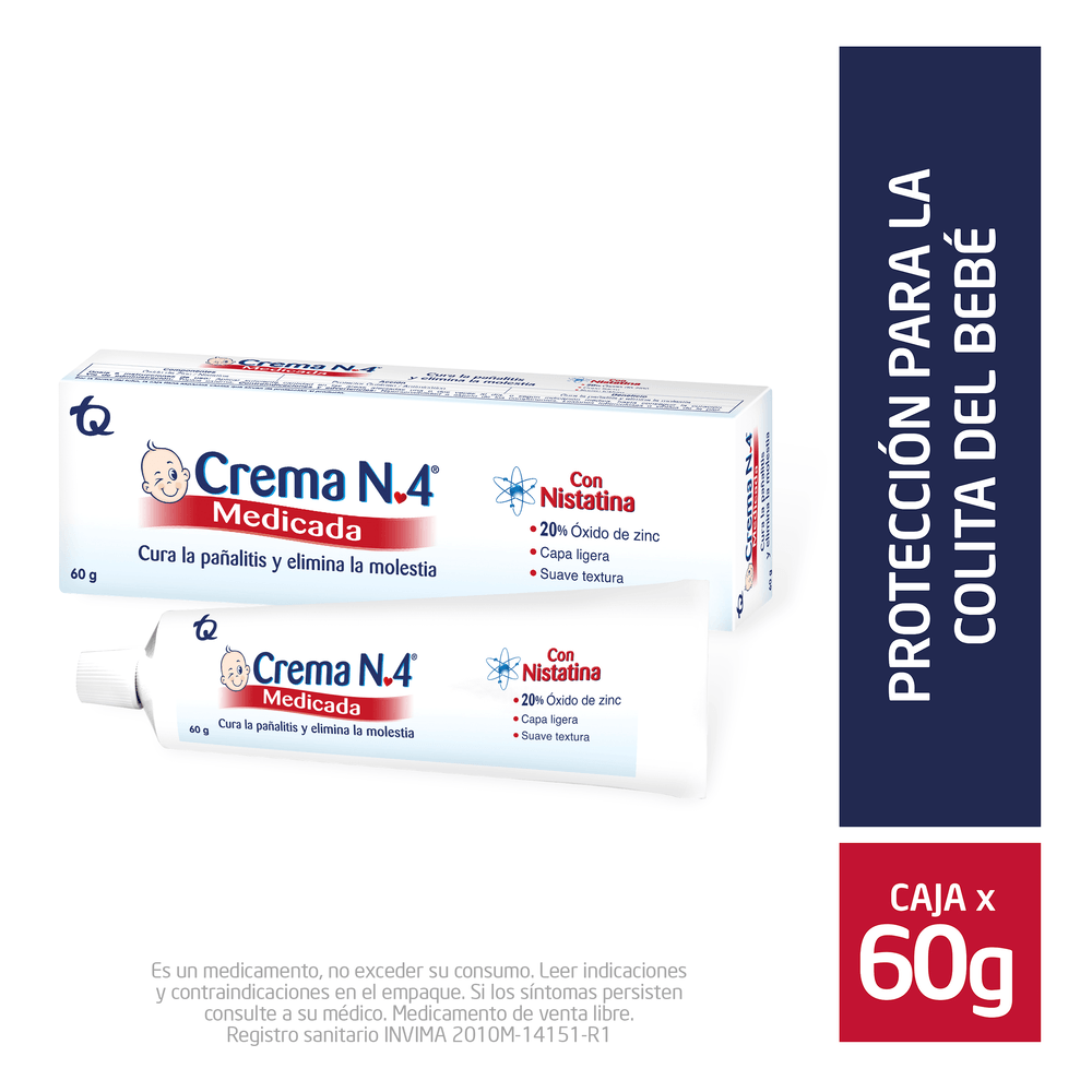 Crema N°4 Antipañalitis Medicada 60 g