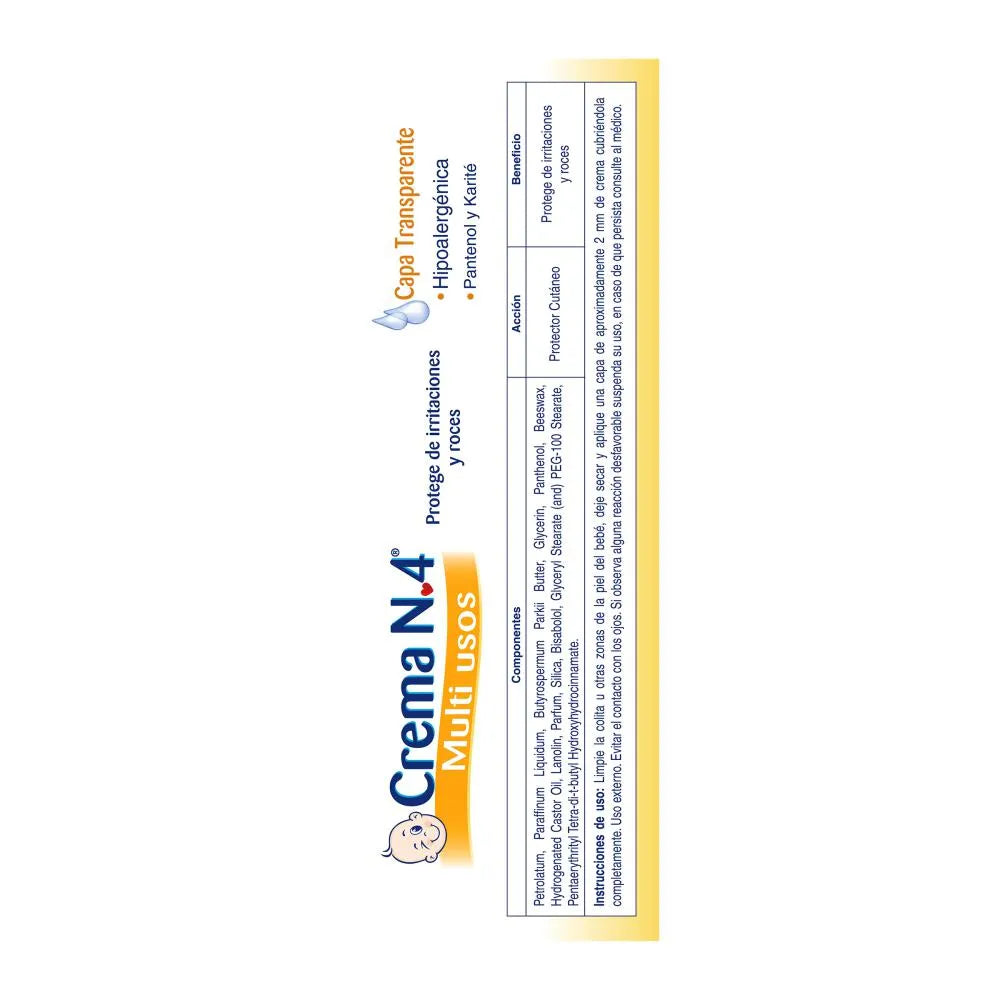 Crema N°4 Antipañalitis Multiusos tubo 30 g