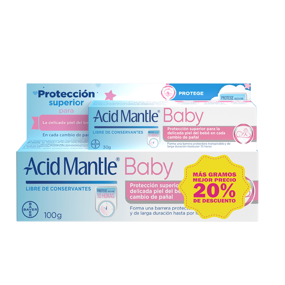 Crema Acid Mantle Baby Antipañalitis caja 130 g