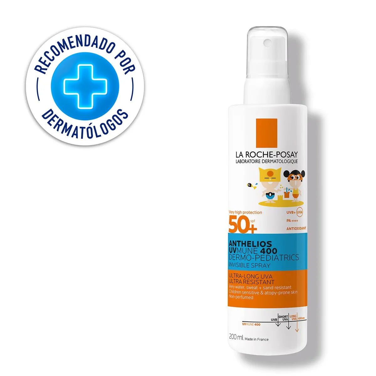 Anthelios UvMune 400 Dermopediátrico spray invisible SPF 50+ 200 mL – La Roche-Posay