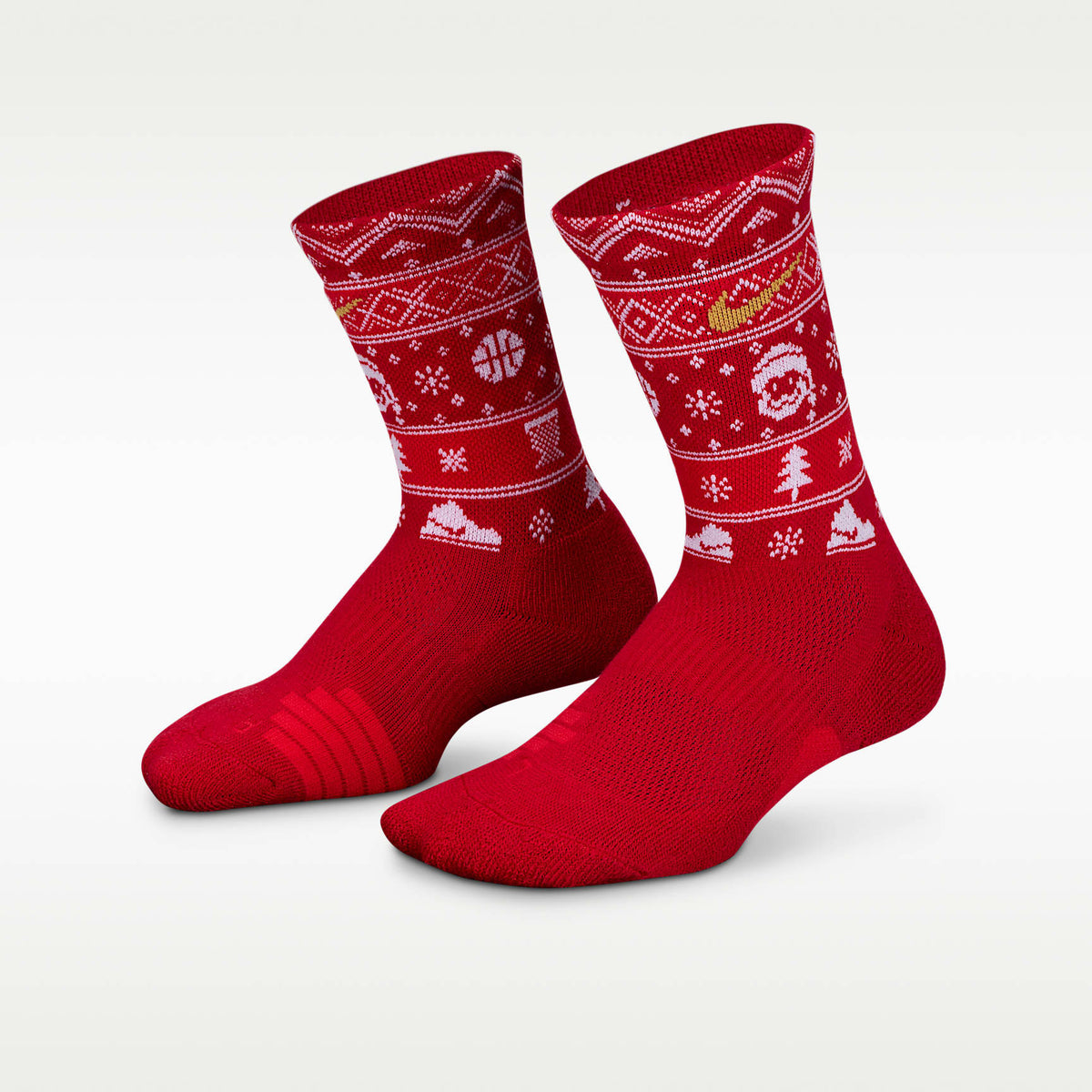 Calcetas Dri-FIT Holiday Elite para niños talla pequeña Nike – Rojo gimnasio – vista 1