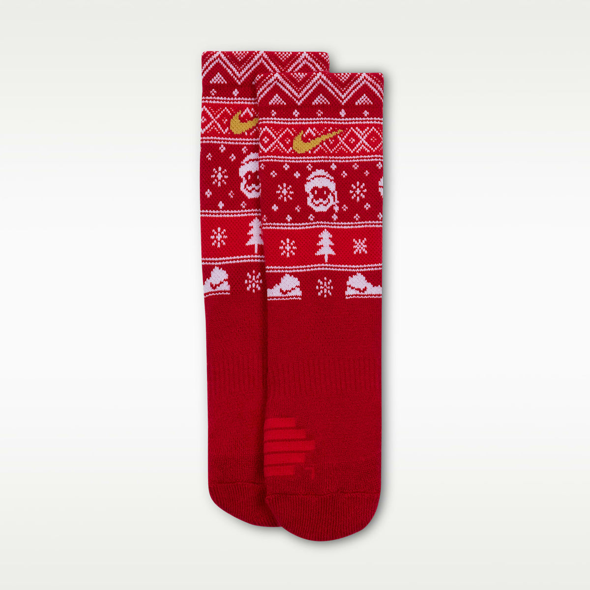 Calcetas Dri-FIT Holiday Elite para niños talla pequeña Nike – Rojo gimnasio – vista 2