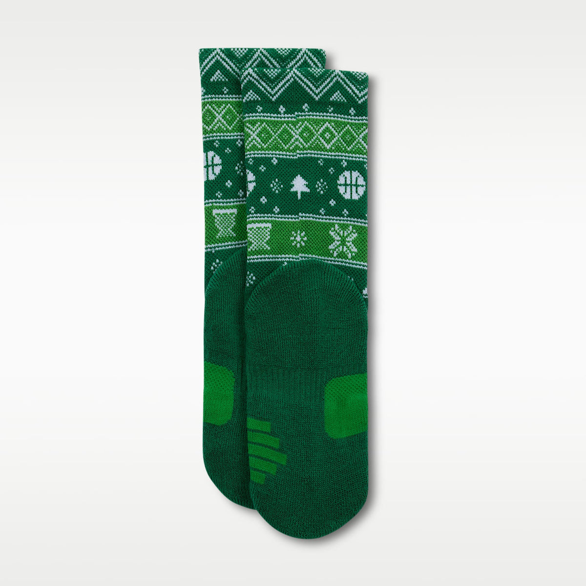 Calcetas Dri-FIT Holiday Elite para niños talla pequeña Nike – Verde – vista 3