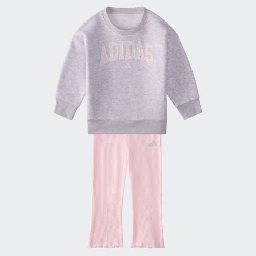 Conjunto adidas Long Sleeve Pullover & Kick Flare Pants para Niñas
