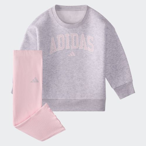 Conjunto adidas Long Sleeve Pullover & Kick Flare Pants para Niñas