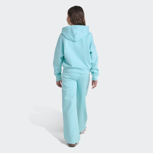 Conjunto adidas Minimal Logo Hooded Pullover & Wide Leg Pant para Niñas KL6985