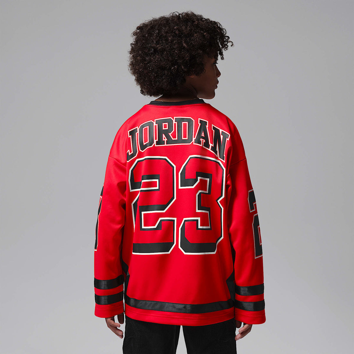 Jersey de hockey para niños talla grande 23 Jordan – Rojo universitario – vista 2