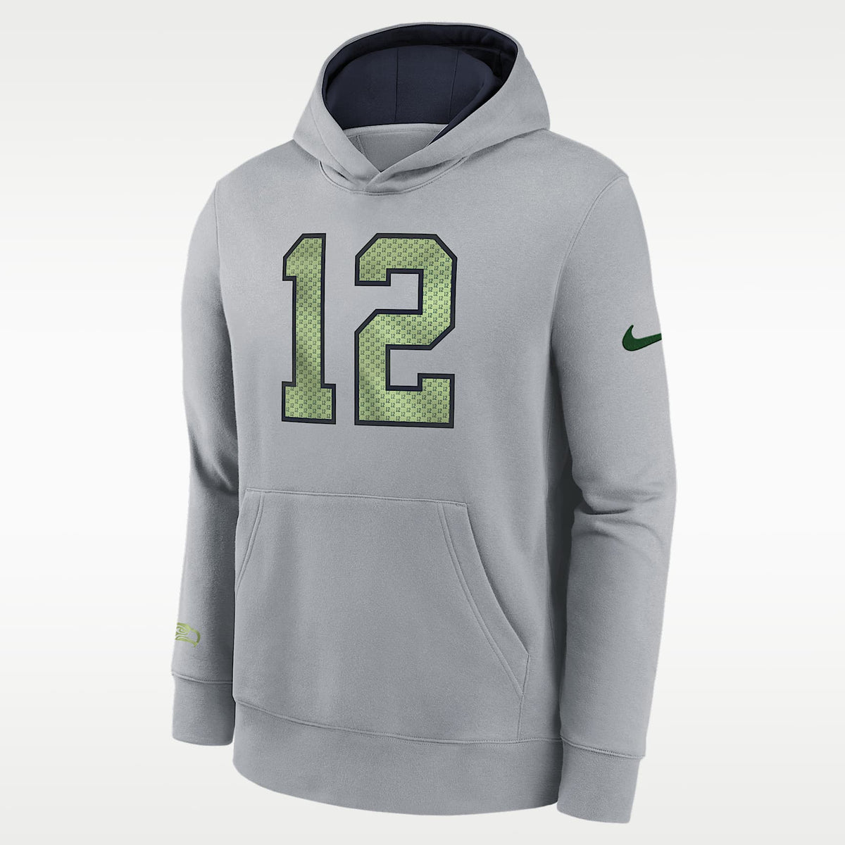 Sudadera con gorro sin cierre Nike de la NFL para niños talla grande Seattle Seahawks Rivalry Club – Gris – vista 1