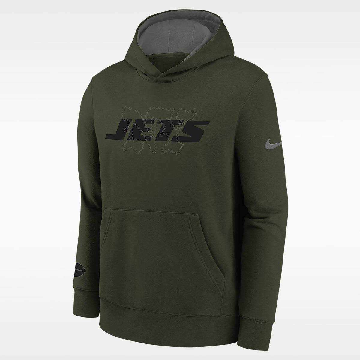 Sudadera con gorro sin cierre Nike de la NFL para niños talla grande New York Jets Rivalry Club – Verde – vista 1