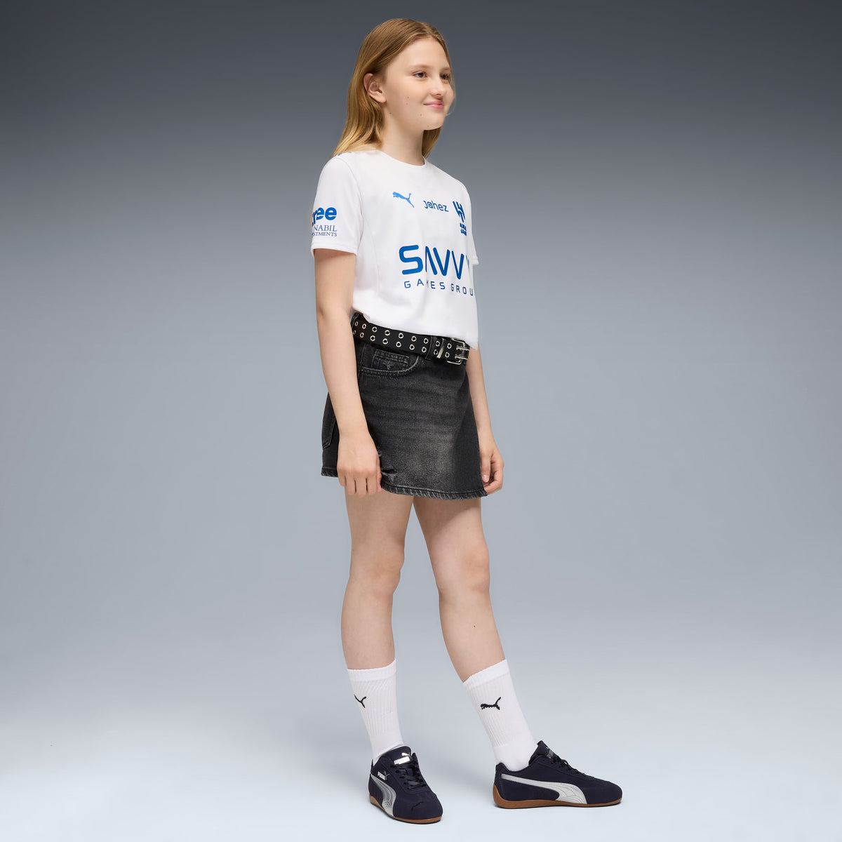 Jersey de futbol visitante réplica del Al-Hilal SFC 25/26 para niños grandes – PUMA White-Blue Intense – vista 3