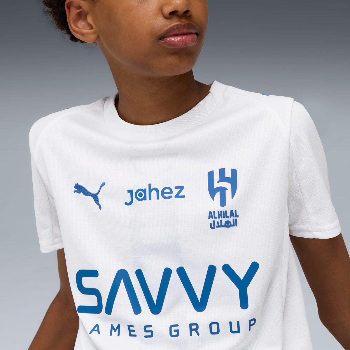 Jersey de futbol visitante réplica del Al-Hilal SFC 25/26 para niños grandes – PUMA White-Blue Intense – vista 2