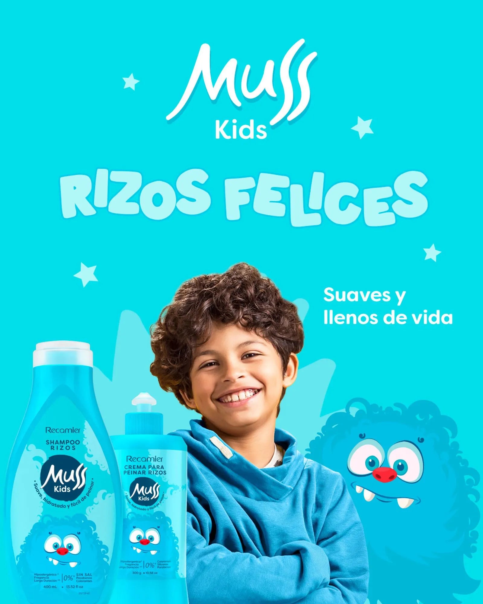 Shampoo Kids Rizos Muss 400 mL