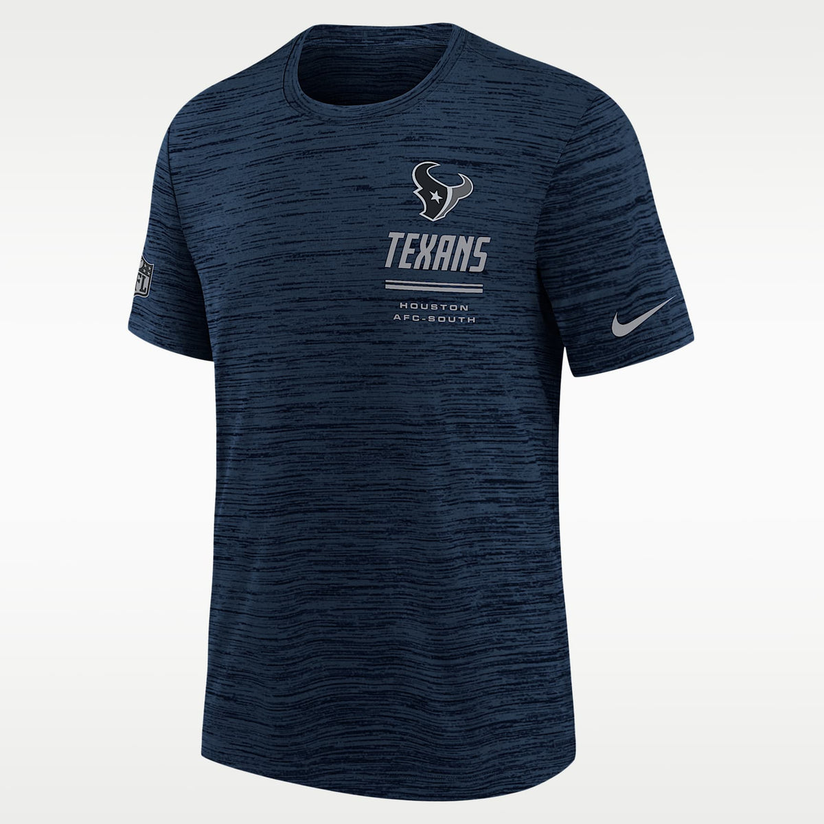 Playera Nike Dri-FIT de la NFL para niños talla grande Houston Texans Sideline Team Issue Velocity – Azul marino – vista 1