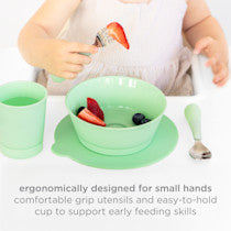 Ubbi 7-Piece Toddler Feeding Set Sugar Snap