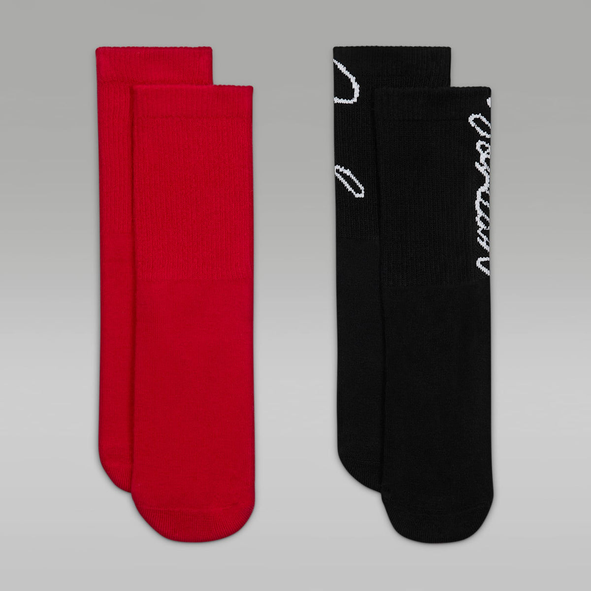 Medias calcetas de malla Sparkle para niños talla grande (2 pares) Jordan – Rojo gimnasio – vista 2