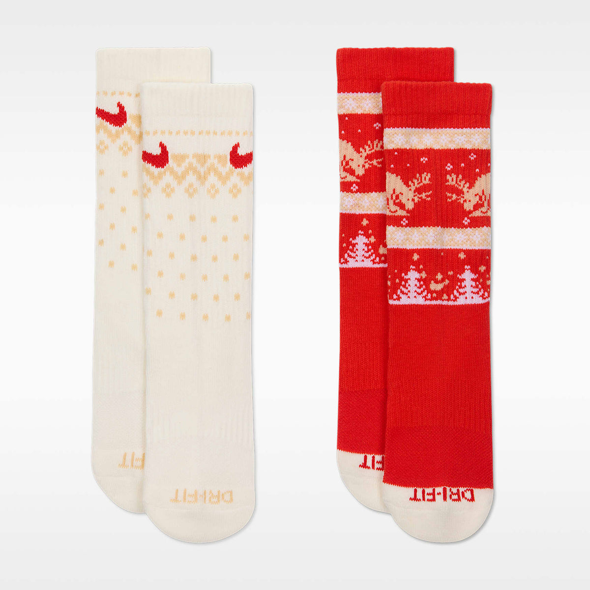 Calcetas Dri-FIT Fairisle para niños talla pequeña (2 pares) Nike – Rojo picante – vista 2